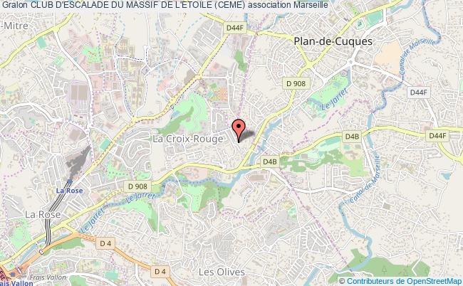 plan association Club D'escalade Du Massif De L'etoile (ceme) Marseille