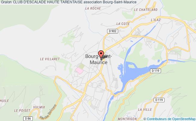 plan association Club D'escalade Haute Tarentaise Bourg-Saint-Maurice