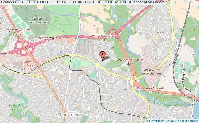 plan association Club D'oenologie De L'ecole Oniris Site De La Geraudiere Nantes