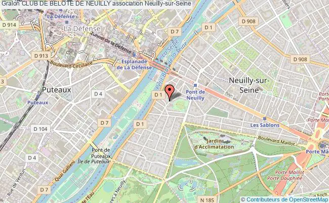 plan association Club De Belote De Neuilly Neuilly-sur-Seine