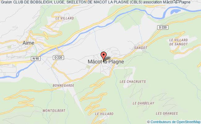 plan association Club De Bobsleigh, Luge, Skeleton De Macot La Plagne (cbls) Mâcot-la-Plagne