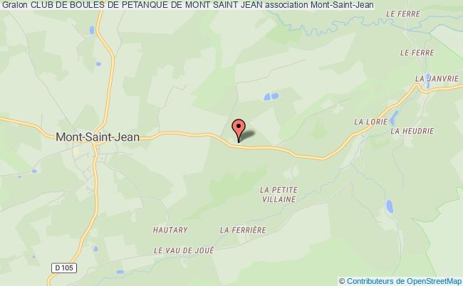 plan association Club De Boules De Petanque De Mont Saint Jean Mont-Saint-Jean