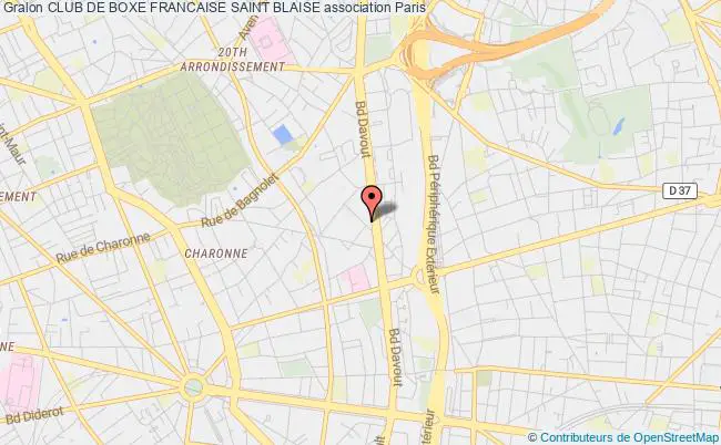 plan association Club De Boxe Francaise Saint Blaise Paris