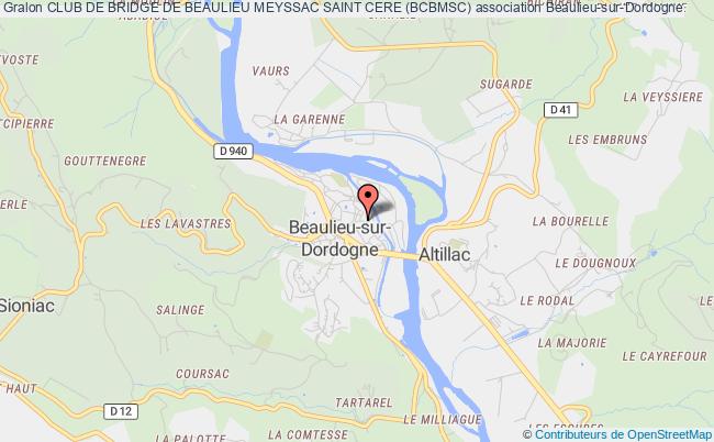plan association Club De Bridge De Beaulieu Meyssac Saint Cere (bcbmsc) Beaulieu-sur-Dordogne
