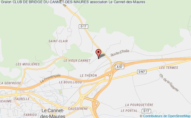 plan association Club De Bridge Du Cannet-des-maures Le Cannet-des-Maures