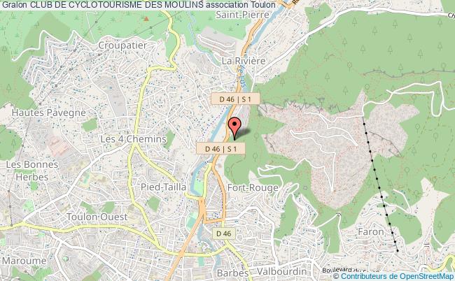 plan association Club De Cyclotourisme Des Moulins Toulon