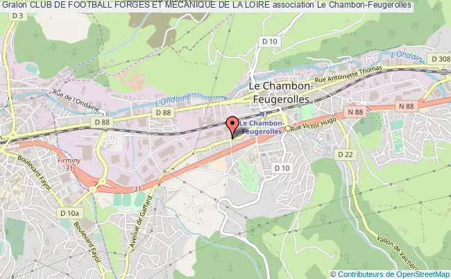 plan association Club De Football Forges Et Mecanique De La Loire Le Chambon-Feugerolles