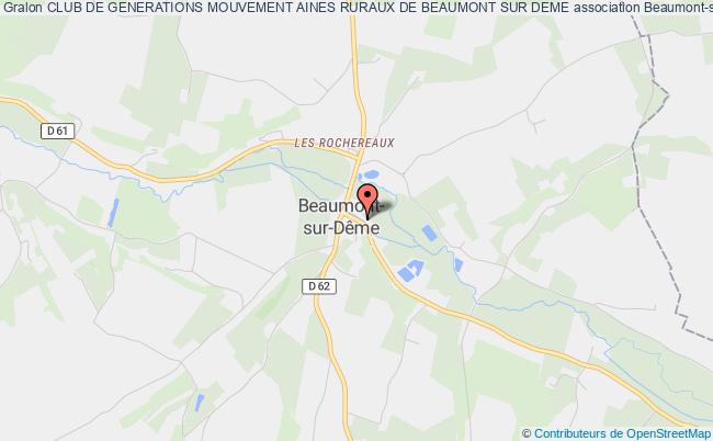 plan association Club De Generations Mouvement Aines Ruraux De Beaumont Sur Deme Beaumont-sur-Dême