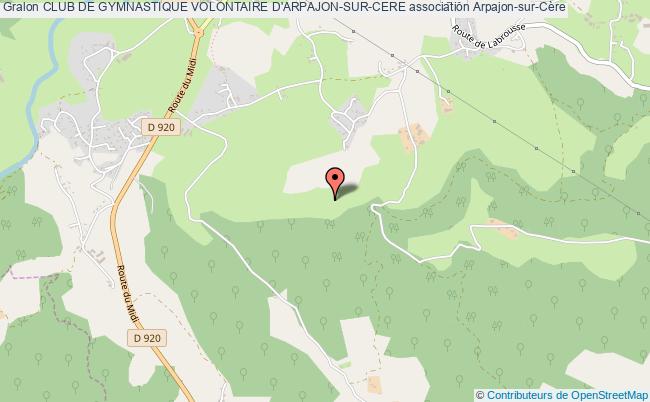 plan association Club De Gymnastique Volontaire D'arpajon-sur-cere Arpajon-sur-Cère