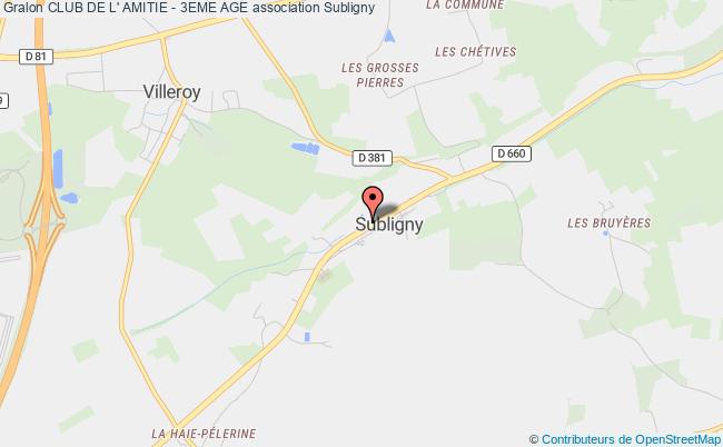 plan association Club De L' Amitie - 3eme Age Subligny