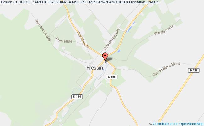 plan association Club De L' Amitie Fressin-sains Les Fressin-planques Fressin