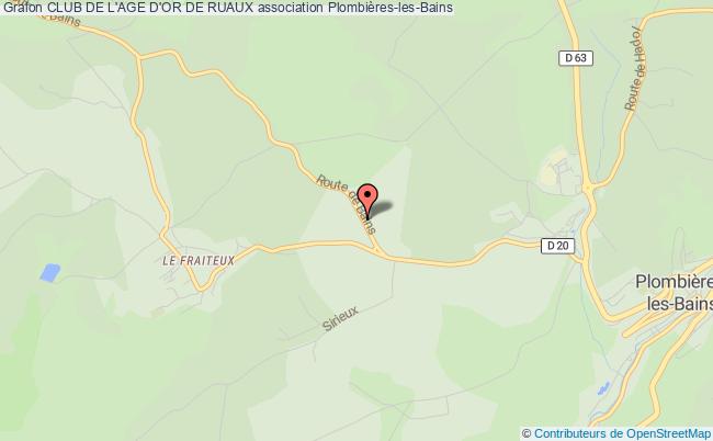 plan association Club De L'age D'or De Ruaux Plombières-les-Bains