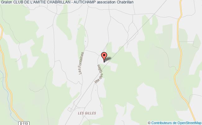 plan association Club De L'amitie Chabrillan - Autichamp Chabrillan