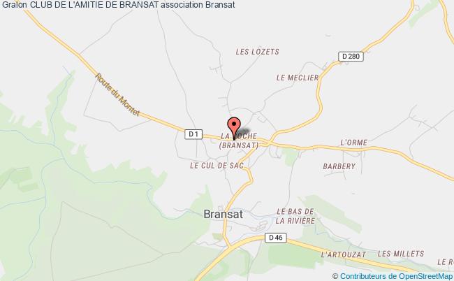 plan association Club De L'amitie De Bransat Bransat