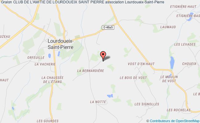 plan association Club De L'amitie De Lourdoueix Saint Pierre Lourdoueix-Saint-Pierre