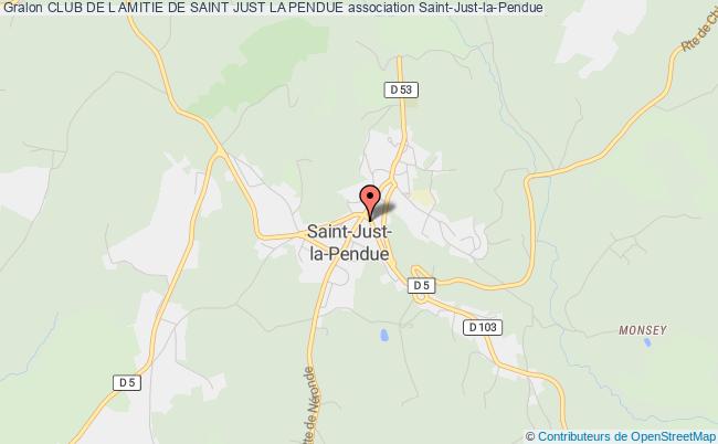 plan association Club De L Amitie De Saint Just La Pendue Saint-Just-la-Pendue