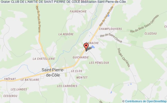 plan association Club De L'amitie De Saint Pierre De Cole Saint-Pierre-de-Côle