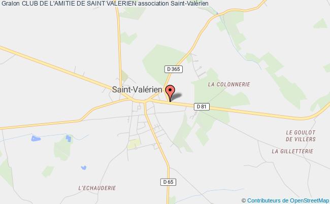 plan association Club De L'amitie De Saint Valerien Saint-Valérien