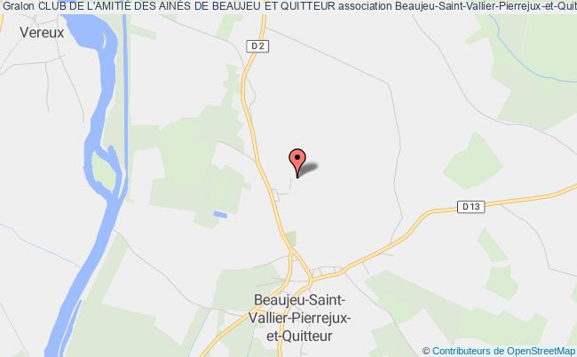 plan association Club De L'amitiÉ Des AinÉs De Beaujeu Et Quitteur Beaujeu-Saint-Vallier-Pierrejux-et-Quitteur