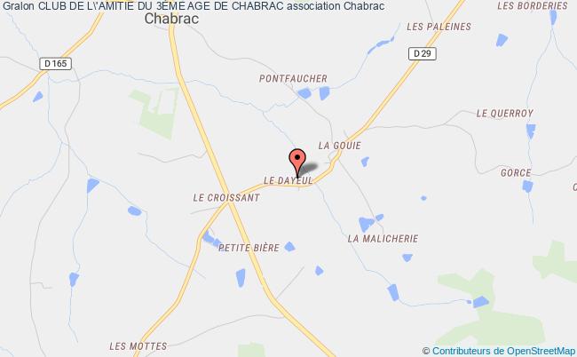 plan association Club De L\'amitie Du 3Ème Age De Chabrac Chabrac