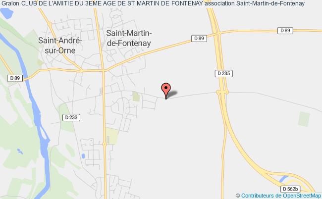 plan association Club De L'amitie Du 3eme Age De St Martin De Fontenay Saint-Martin-de-Fontenay
