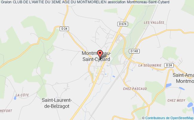 plan association Club De L'amitie Du 3eme Age Du Montmorelien Montmoreau-Saint-Cybard