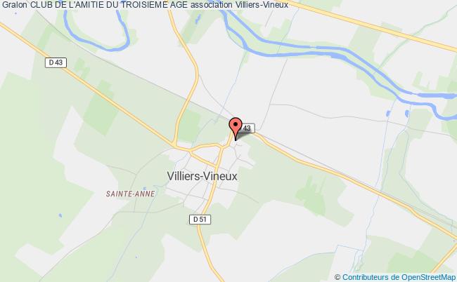 plan association Club De L'amitie Du Troisieme Age Villiers-Vineux