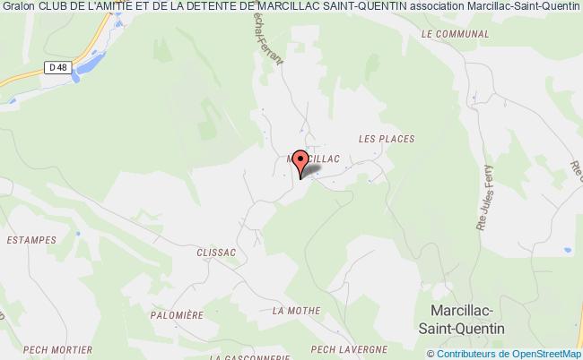 plan association Club De L'amitie Et De La Detente De Marcillac Saint-quentin Marcillac-Saint-Quentin