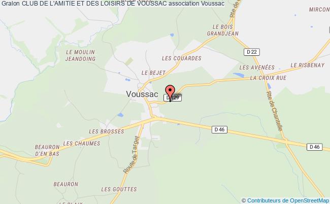 plan association Club De L'amitie Et Des Loisirs De Voussac Voussac