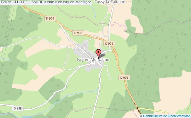 plan association Club De L'amitie Ivry-en-Montagne