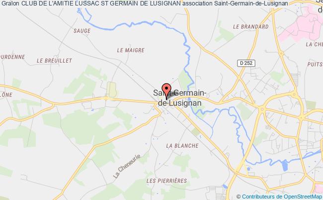 plan association Club De L'amitie Lussac St Germain De Lusignan Saint-Germain-de-Lusignan
