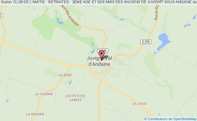 plan association Club De L'amitie - Retraites - 3eme Age Et Ses Amis Des Anciens De Juvigny Sous Andaine Juvigny-sous-Andaine
