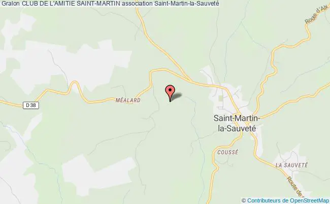 plan association Club De L'amitie Saint-martin Saint-Martin-la-Sauveté