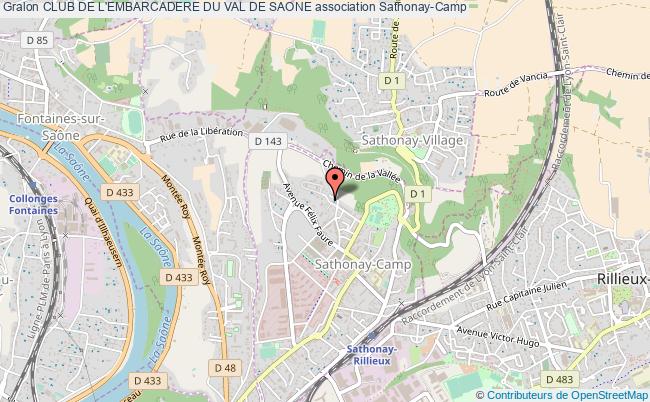 plan association Club De L'embarcadere Du Val De Saone Sathonay-Camp