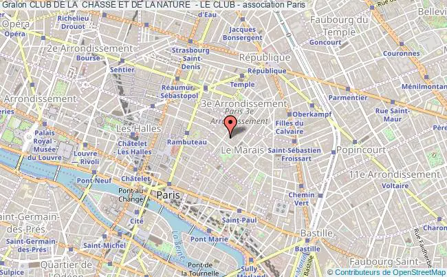 plan association Club De La  Chasse Et De La Nature  - Le Club - Paris