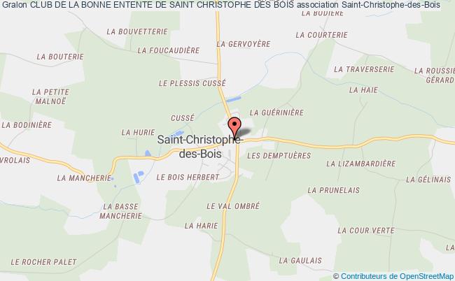 plan association Club De La Bonne Entente De Saint Christophe Des Bois Saint-Christophe-des-Bois