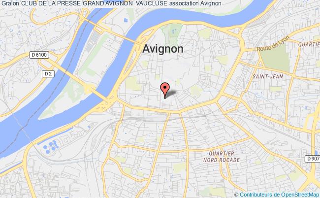 plan association Club De La Presse Grand Avignon  Vaucluse Avignon