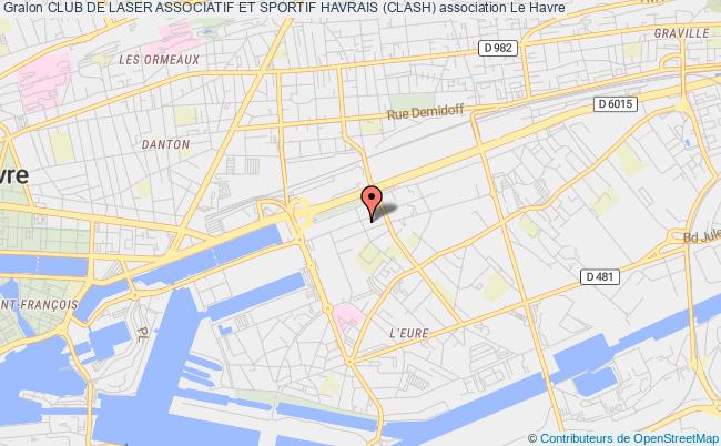 plan association Club De Laser Associatif Et Sportif Havrais (clash) Le Havre