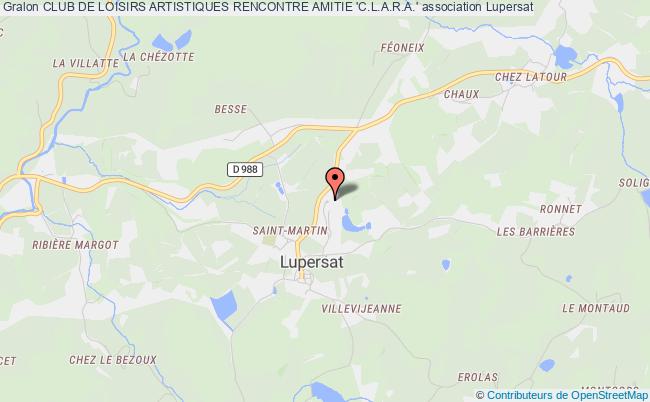plan association Club De Loisirs Artistiques Rencontre Amitie 'c.l.a.r.a.' Lupersat