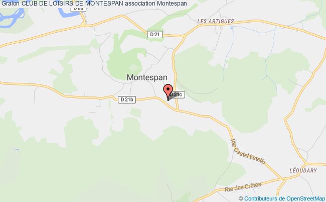 plan association Club De Loisirs De Montespan Montespan