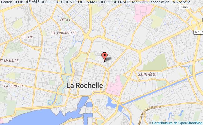 plan association Club De Loisirs Des Residents De La Maison De Retraite Massiou La    Rochelle