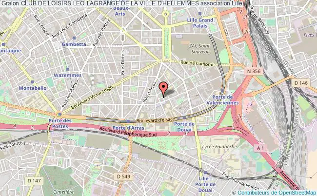 plan association Club De Loisirs Leo Lagrange De La Ville D'hellemmes Lille