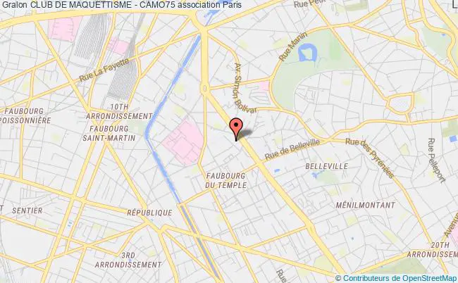 plan association Club De Maquettisme - Camo75 Paris 10e