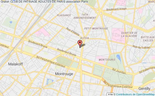 plan association Club De Patinage Adultes De Paris Paris