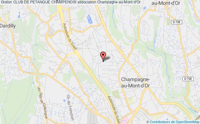 plan association Club De Petanque Champenois Champagne-au-Mont-d'Or
