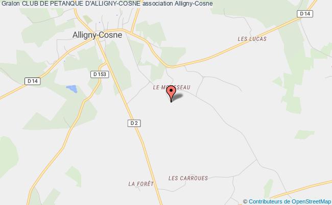 plan association Club De Petanque D'alligny-cosne Alligny-Cosne
