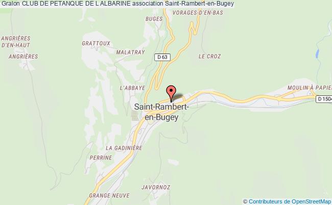 plan association Club De Petanque De L Albarine Saint-Rambert-en-Bugey