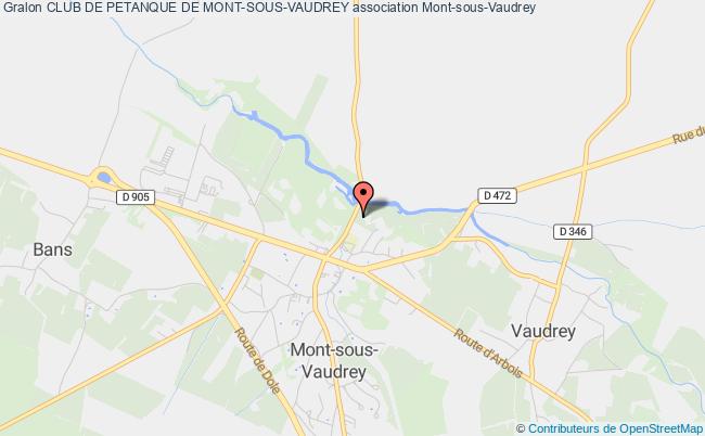 plan association Club De Petanque De Mont-sous-vaudrey Mont-sous-Vaudrey