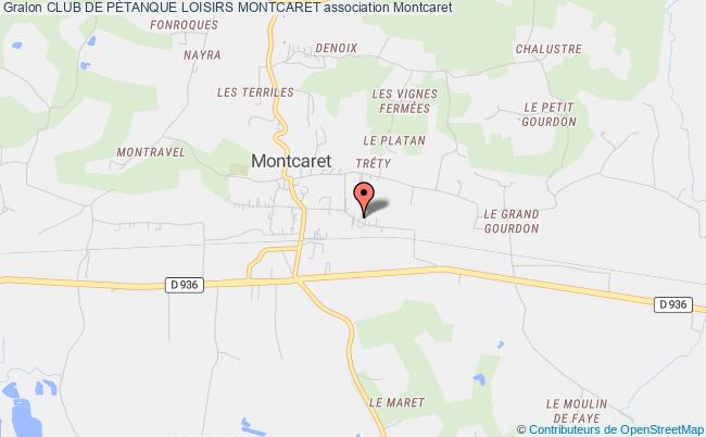 plan association Club De PÉtanque Loisirs Montcaret Montcaret