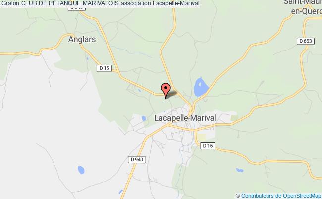 plan association Club De Petanque Marivalois Lacapelle-Marival